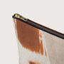 Burnt Orange Brushstrokes Linen Wash Bag, thumbnail 3 of 3