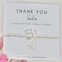 Thank You Teacher, Teaching Assistant, Nursery Teacher Or Childminder Silver Plated Bracelet, thumbnail 2 of 11
