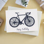 Personalised Cyclists Papercut Bicycle Birthday Card, thumbnail 1 of 6