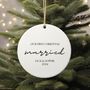 Personalised First Christmas Married Bauble, thumbnail 2 of 2