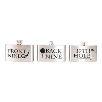 Golfers Triple Hip Flask, 4 of 6