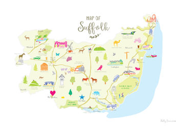 Personalised Suffolk Map: Add Favourite Places, 3 of 4