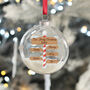 North Pole Signpost Christmas Glitter Glass Bauble, thumbnail 1 of 5