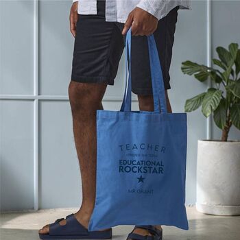 Teacher 'You Are An Educational Rockstar' Tote Shopping Bag, 3 of 5