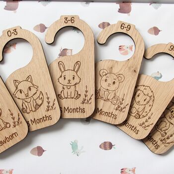 Cartoon Woodland Baby Animal Nursery Wardrobe Dividers, 5 of 8