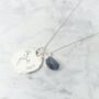Sapphire September Birthstone Birth Flower Necklace, thumbnail 1 of 4