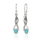 Silver Tresses Opal Drop Earrings, thumbnail 4 of 5