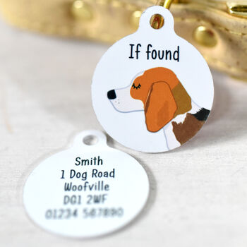 Beagle Personalised Dog ID Tag, 8 of 12