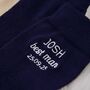 Personalised Navy Ankle Message Wedding Socks, thumbnail 3 of 5