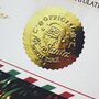 Santa Claus Sticker Gold Foil Embossed Seal Official North Pole Christmas Delivery Elf Mail, thumbnail 6 of 6
