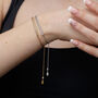 Bezel Bar Bracelet With Slider Clasp, thumbnail 2 of 6