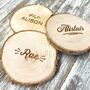 Wood Slice Coasters Wedding Place Setting Sets Of 20+, thumbnail 1 of 7