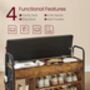 Shoe Storage Bench With Inner Compartment And Handles, thumbnail 5 of 10