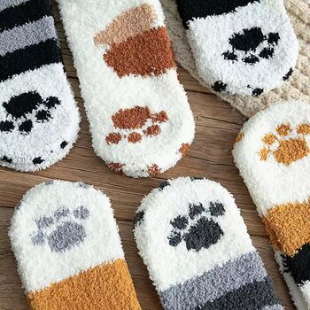 Fluffy Cat Paw Socks, 2 of 12