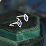Evil Eye Cz Huggie Hoop Earrings In Sterling Silver, thumbnail 1 of 10
