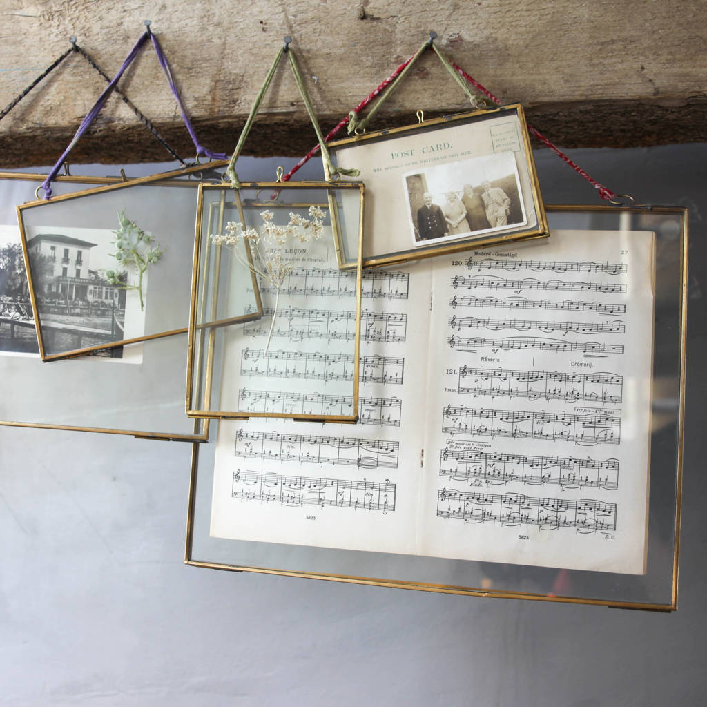 Brass Hanging Picture Frame, 1 of 2