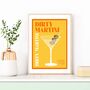 Dirty Martini Cocktail Poster, thumbnail 3 of 5
