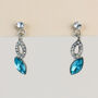 Colourful Crystal Dangle Stud Earrings, thumbnail 3 of 6