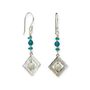Sterling Silver Howlite And Apatite Drop Earrings, thumbnail 2 of 6