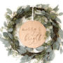'Merry And Bright' Christmas Wreath Sign, thumbnail 1 of 2