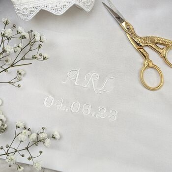 Personalised James Silk Christening Gown, 12 of 12