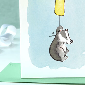 Badger First Birthday Card, 2 of 8