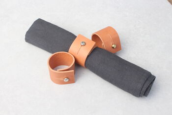 Personalised Leather Napkin Rings, 5 of 6