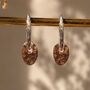 Coin Drop Silver Hoop Earrings, thumbnail 10 of 11