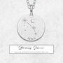 Personalised Aries Constellation Necklace In Silver, thumbnail 1 of 10