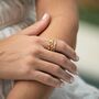 Gold Plated Lightning Bolt Stacking Ring, thumbnail 5 of 6
