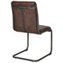 Vintage Brown Faux Leather Metal Frame Dining Chair, thumbnail 2 of 2
