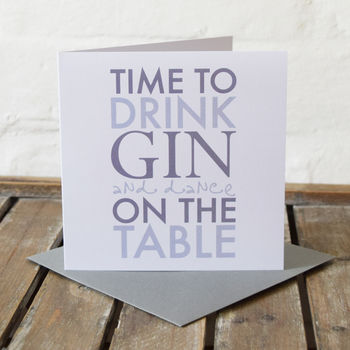 Personalised Time To Drink Champagne Or Gin Card, 4 of 4