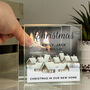 Personalised Christmas Village Mirrored Glass Tea Light Candle Holder, thumbnail 3 of 5