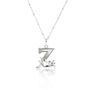 Solid Silver Z Initial Necklace With Mother Of Pearl, thumbnail 1 of 6