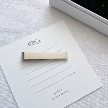 Be My Groomsman Personalised Tie Clip | Engraved Stainless Steel Wedding Proposal Gift, 4 of 8
