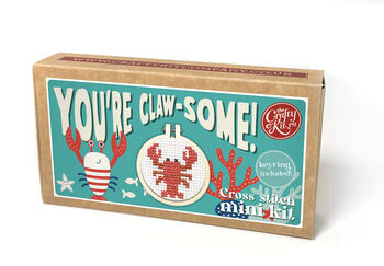 You're Clawsome! Mini Matchbox Cross Stitch Kit, 9 of 12