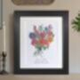 Personalised Family Birth Month Flower Bunch Print, thumbnail 2 of 5