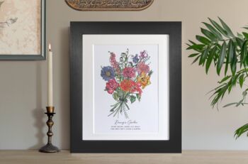 Personalised Family Birth Month Flower Bunch Print, 2 of 5