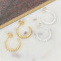 Gold Plated Or Sterling Silver Twisted Hoop Earrings, thumbnail 2 of 6