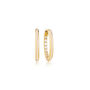 Small Nude Enamel Hoop Earrings, thumbnail 1 of 3