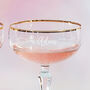 Personalised Gold Banded Champagne Coupe Set, thumbnail 3 of 6