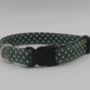 Dark Green Polkadot Dog Collar, thumbnail 8 of 12
