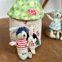 Fabric Rabbit House And Family, thumbnail 1 of 4