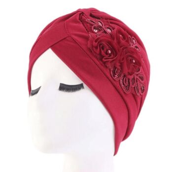 Chemo Turban With Added Sequin Detailing, 7 of 12