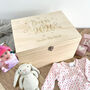 Personalised Born In 2026 Stars Engraved New Baby Keepsake Box Five Sizes 16cm | 20cm | 26cm | 30cm | 36cm, thumbnail 1 of 7