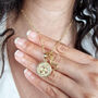 18k Gold Vermeil Plated Initial Zodiac Necklace, thumbnail 3 of 8