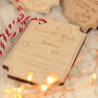 Set Of Five Reusable Santa's Nice List Wooden Gift Tags, thumbnail 4 of 5