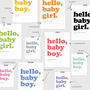 'Hello Baby Boy' / 'Hello Baby Girl' Personalised Print, thumbnail 4 of 4