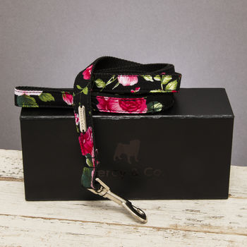 The Chelsea Pink And Black Floral Dog Lead, 3 of 3