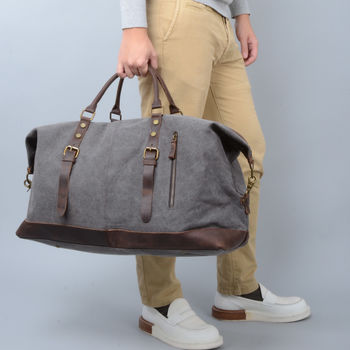 Canvas Classic Holdall Personalised Bag, 6 of 12